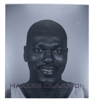 Hakeem Olajuwon 25x28 Enshrinement Portrait Formerly Displayed In Naismith Basketball Hall of Fame (Naismith HOF LOA)